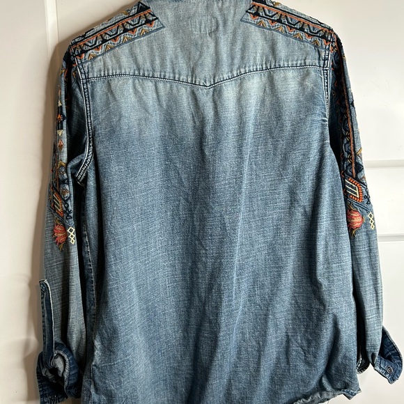 Driftwood Women’s Sandy Snap Up Shirt Embroidered Bohemian Hippie Country 758 - Picture 11 of 11